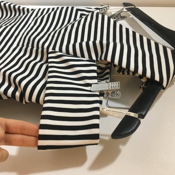 Striped Asymmetrical Abstract Dress - Picture 3 of 7